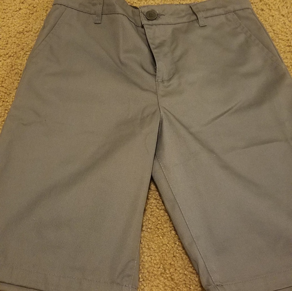 Boys 27 gray chino shorts